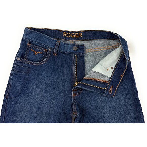 Kimes Ranch Jeans Mens Sz 33x36 Roger Western Slim Fit Bootcut Stretch Denim USA - Picture 3 of 9